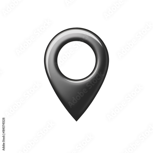 Colorful location pin sticker illustration with a gradient and white outline
