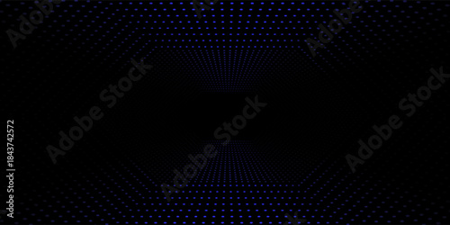 Abstract dark space with glowing dots shape decoration. Modern graphic design element dotted line style dot blue illustrations
