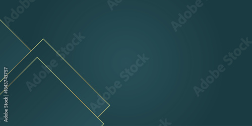 Maroon green abstract background with square design and sparkling gold lines. Background concept with empty space for presentation design. Vekto EPS. 2