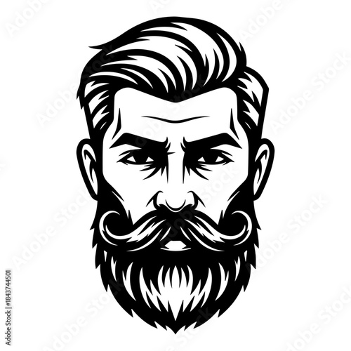 Vintage Groomed Man illustration vector