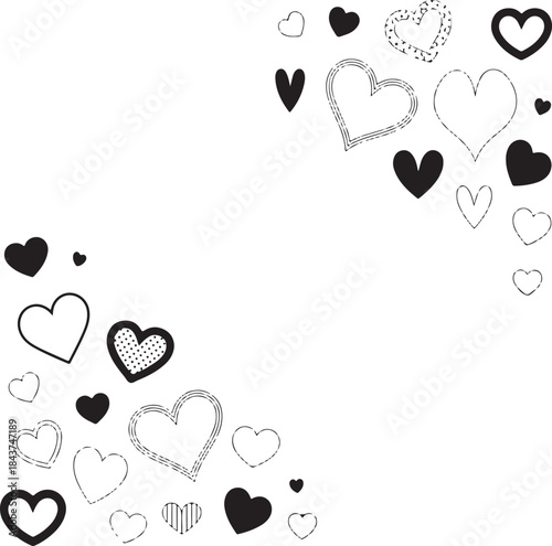 Valentine day with lovely hearts beautiful card design