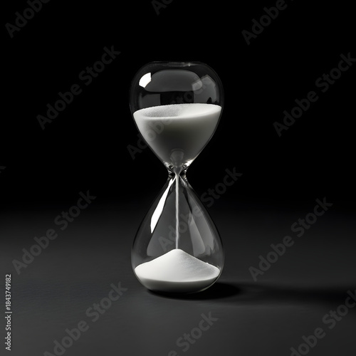 Sand timer on dark background