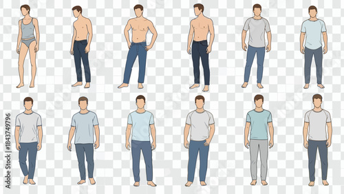 vector illustration of a man  and woman, group of people, silhouette of peoples