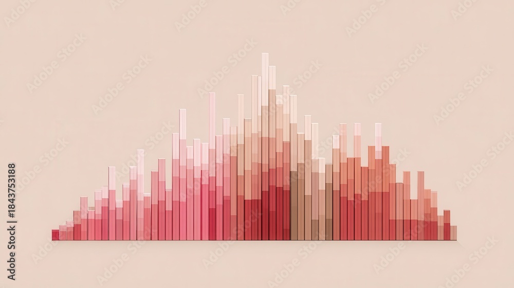 Fototapeta premium A graphic representation of data using colorful bars.