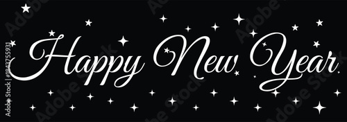 HAPPY NEW YEAR vector calligraphy text write with gold color. merry christmas and happy new year 2026 lettering. Happy New Year 2026 Handwritten Calligraphy Greeting. 2026 Happy New Year on dark bg
