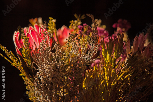 Vibrant Floral Arrangement Featuring Pink Protea and South African Fynbos 16706
