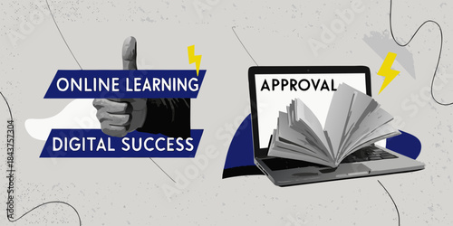 Online learning digital success and approval a modern educational concept
