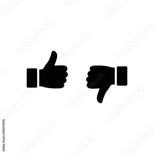 Approval and disapproval Vector icon