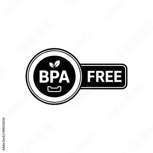 BPA free label Vector icon