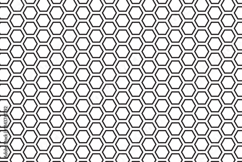 Abstract background with white color hexagons and seamless pattern vector design . luxury white pattern geometric mesh cell texture .honeycomb 3d background texture design