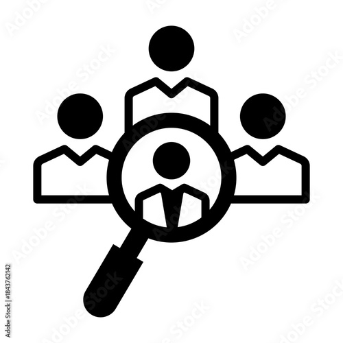 Talent Pool Icon Mixed Style Vector Illustration