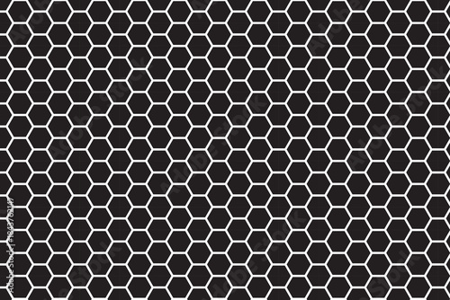 Seamless honeycomb pattern geometric vector background with hexagon shapes repeating texture for web design and wallpaper