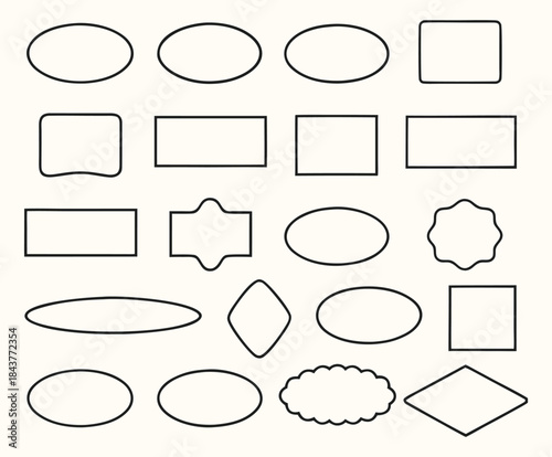 set of hand drawn frames