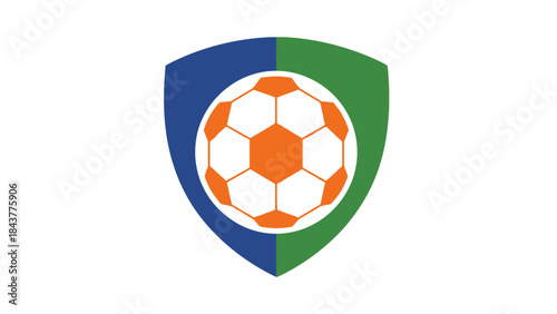 Colorful soccer ball with flags for game and competition, isolated round sport object