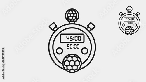 Vector illustration of a turtle racing against the chronometer, symbolizing slow speed and time