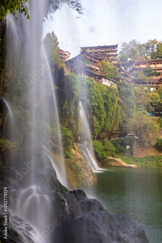 Furong, Hunan, China. 11-05-2024. Waterfall in Furong City, Hunan Province, China.
