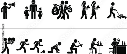 Coral, Starfish, Seashells, Waves, Seahorse, and Flying Seagulls for Marine and Coastal Nature Graphics, Flat Illustration