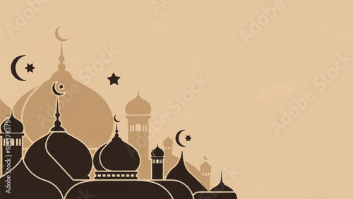 Islamic architecture with crescent moon and star design, a symbol of faith and culture