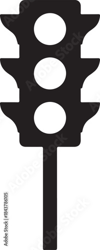 Traffic light silhouette icon, traffic light icon, traffic light silhouette vector