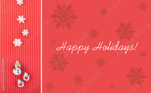 A postcard for the winter holidays. New Year and Christmas. The inscription 