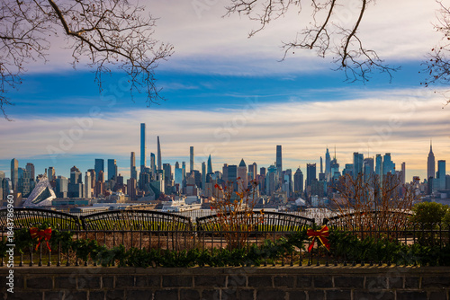 New York City seen from New Jersey during a winter sunrise