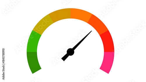 Speedometer Performance Gauge Icon – Colorful Analytics Meter Illustration