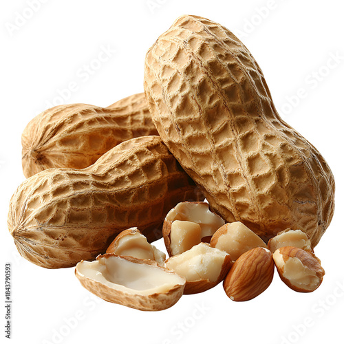 Peanuts whole and shelled high quality image