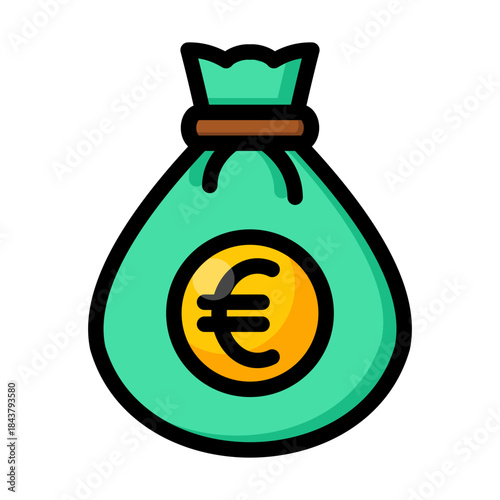 Euro Money Bag Icon