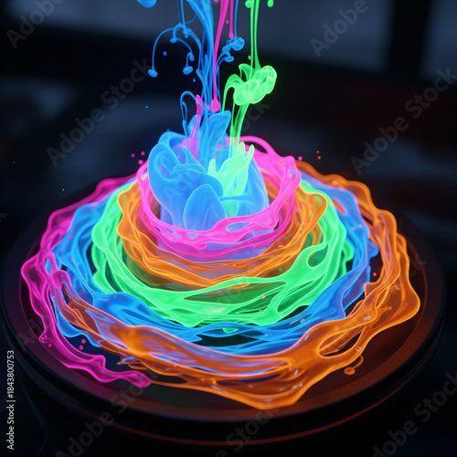 colorful liquid splash