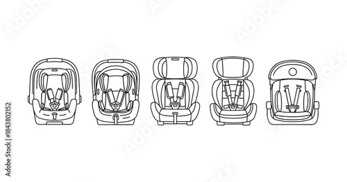 Variety of child car seat designs: safety and comfort overview