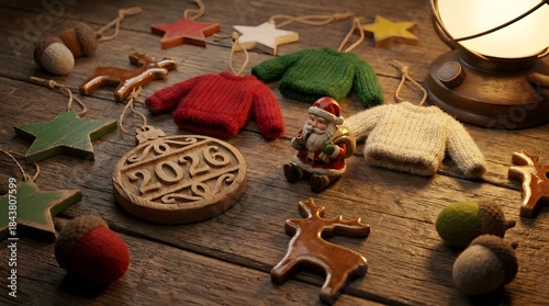 Flat Vector Style Happy 2026 Background with Colorful Fireworks and Champagne