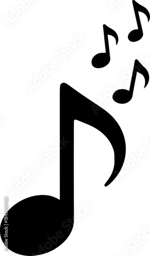 Musical Notes Scalable SVG Vector Graphic with Editable Paths and Layers for Web, UI Design, Digital Art, and Print Applications