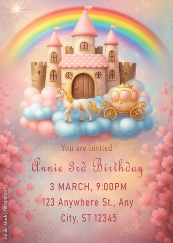 Birthday Card – Magical Floral Celebration Design