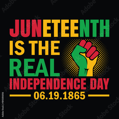Juneteenth Is The Real Independence Day 06.19.1865 T-Shirt Design