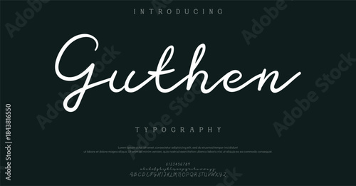 Guthen is a modern and friendly handwritten script font ideal for creative and lifestyle branding.
