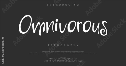 Omnivorous is a bold and smooth script font designed for strong branding and modern logos.