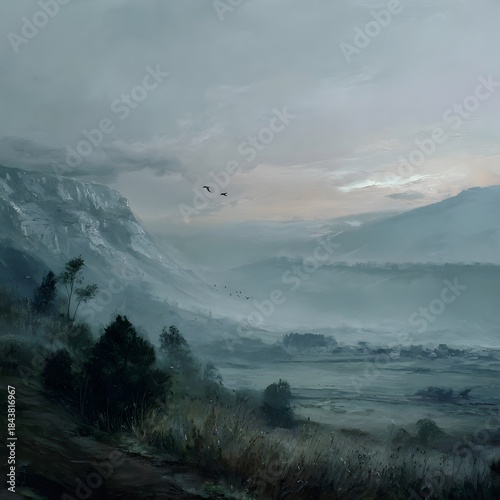 fog over the mountains