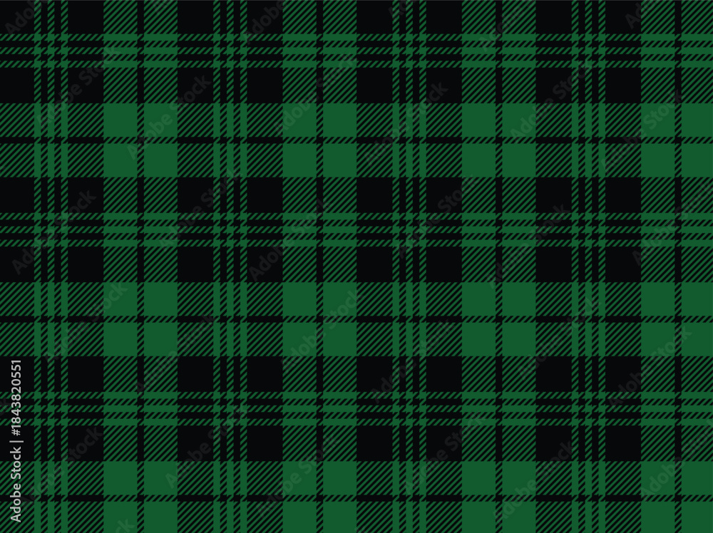 Obraz premium Tartan plaid seamless pattern background, green and grey tartan plaid Scottish pattern. Realistic plaid check fabric texture background for seasonal clothing design