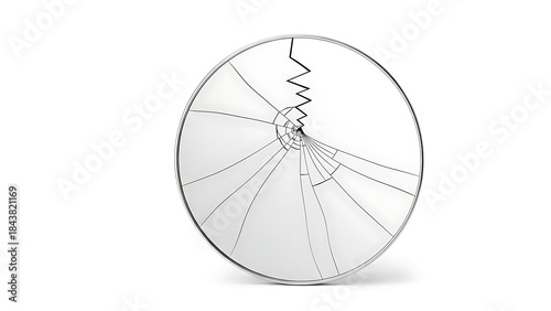 Fragmented future A dramatically shattered disc symbolizing irreparable damage to important videos and digital archives