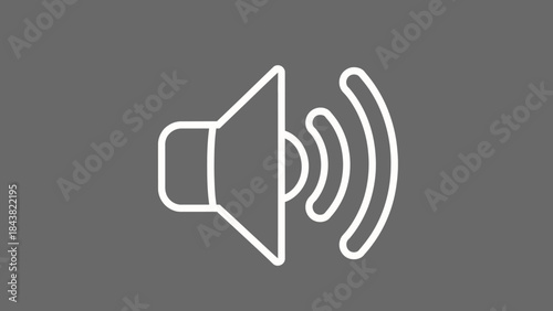 Sound Icon: A simple and clean sound icon, representing audio and multimedia.