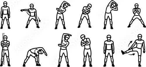 Gymnastics Balance Beam Poses Silhouette Collection