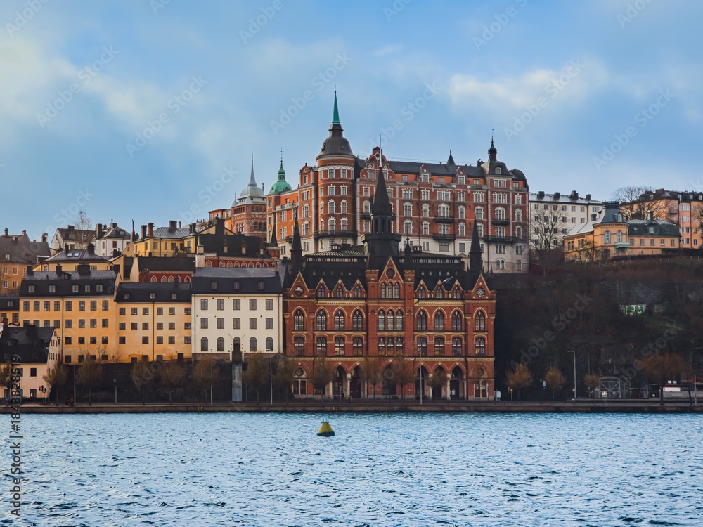 Obraz premium Munchenbryggeriet and Södermalm Architecture in Stockholm, Sweden – 1 December 2025
