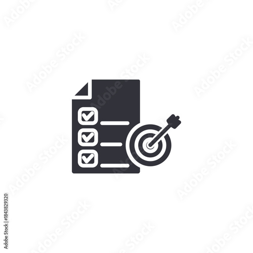 Verified task icon symbolizing quality control, checklist approval, accuracy, and successful process completion.