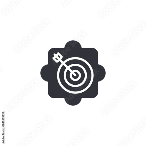 Excellence badge target icon symbolizing high standards, outstanding performance, premium achievement, and quality goals.