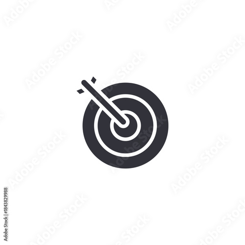 Target achievement icon representing focus, precision, determination, and successful completion of defined objectives.