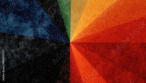 Radiating spectrum of colors for creative design projects and vibrant visual themes