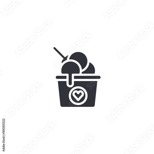 Food container icon representing takeaway meals, lunch box, healthy eating, food delivery service, and daily lifestyle concept.