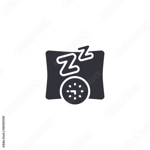 Sleeping face icon representing tiredness, bedtime routine, relaxation, mental rest, and healthy sleep habit concept.