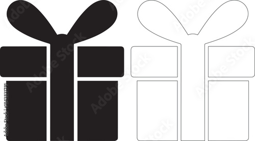 Two gift boxes with ribbons on them