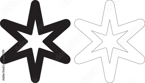Black and white star shapes